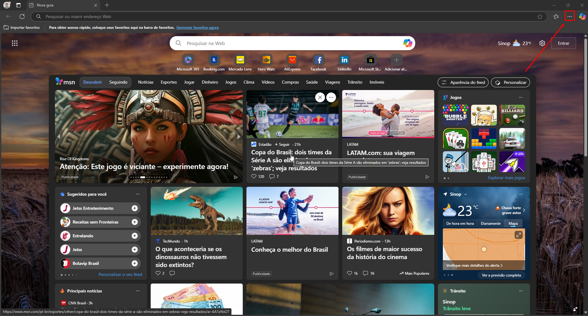 Passo 2 - Navegar pelo painel